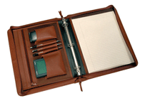 Zipper Napa Leather Binders